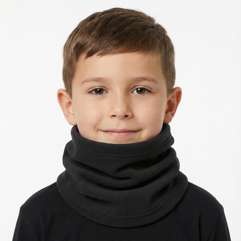 2 Pack Kids Neck Warmer Gaiter Winter Fleece Face Neck Cover Balaclava Cold Weather Face Mask for Boys Girls - Image 4
