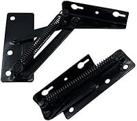 Vista 3 de 2 piezas de soporte de elevación plegable de 80 grados, bisagras de resorte negras son ampliamente utilizadas en elevadores de bisagras de sofá