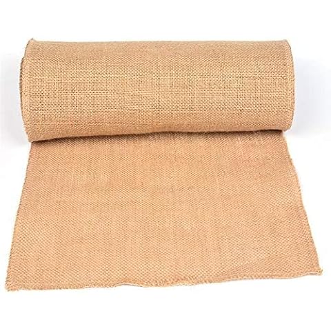 160CM Hessian Ribbon Roll Natural Fabric, Jute Table Cloth Craft for Wedding Party Decorative DIY Handmade Craft Arts Christmas Decoration Cover