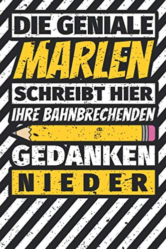 Notizbuch liniert Marlen Geschenke lustiger Spruch Vorname (German Edition)