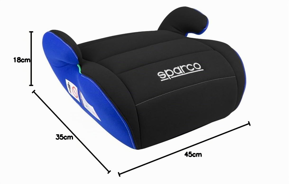 Sparco Siège enfant F100KI Noir/Bleu i-Size 125-150cm (ECE-R129/03)