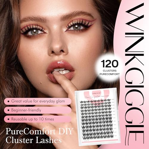 Image of Fairy Lash Clusters Wispy Lashes Clusters with spikes, 10-16mm Manga Eyelash Clusters, DIY Individual Lash Extensions with Soft Ultra-thin Band, 120pcs (D05)