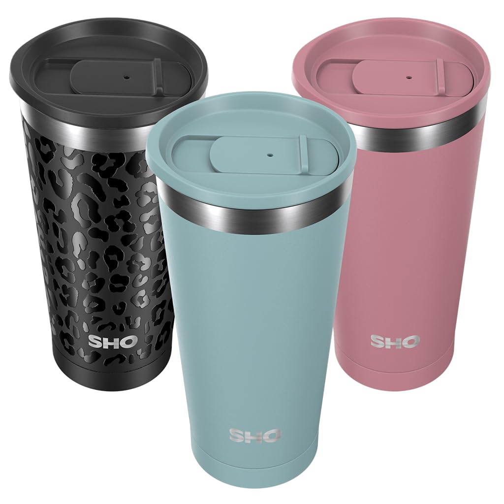 SHO Calix Insulated Stainless Steel Coffee Cup (Arctic Mist, 500ml) โ image 1