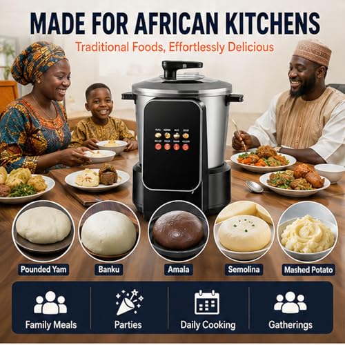 Máquina para hacer alimentos con pantalla táctil y olla antiadherente de 6L 5