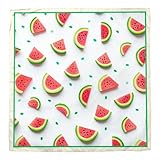 Zewurtuw Scarf Silk Feeling Large Square Satin Head Hair Wrap Lightweight Fashion Cute Aesthetic 27.5 Inches for Women Girls Handbag Decoration-Watermelon