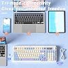 Teclado inalámbrico AULA S99 Pro con pantalla y perilla multimedia, tri-modo Bluetooth/2.4G/USB-C, cremoso con teclas macro numéricas, para PC gamer - verde 6