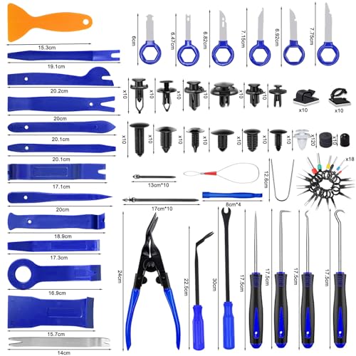 TEGOVE 352 Piezas Herramientas Kit Desmontar Coche,Herramientas Desmontaje Coche,Herramientas de Palanca para Automóviles para Herramientas Desmontar Interiores Coche Radio Audio - imagen 2