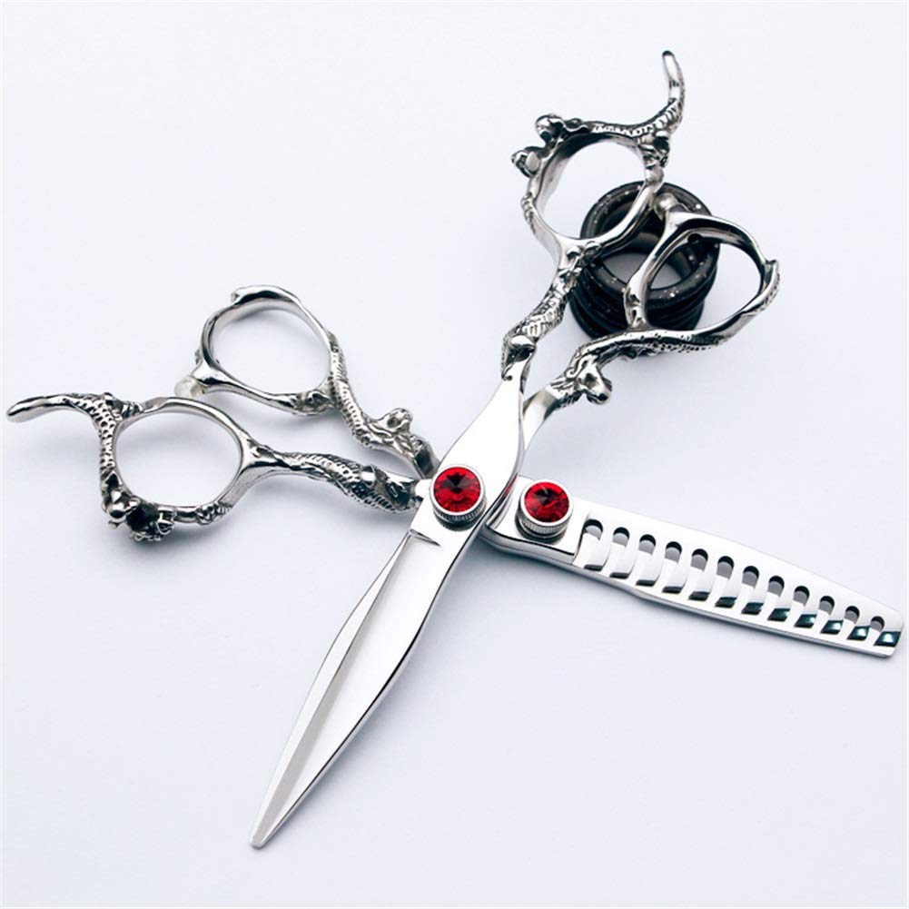 Tijeras profesionales de peluquería y corte de pelo de 6.0 pulgadas, tijeras de peluquería Sharp Salon 440C Juego de combinación de acero inoxidable para peluquería, salón y uso do