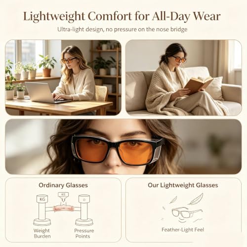 Image of Eyekepper Blue Light Glasses for Woman /Men /Women, Blocking, Fit over Amber