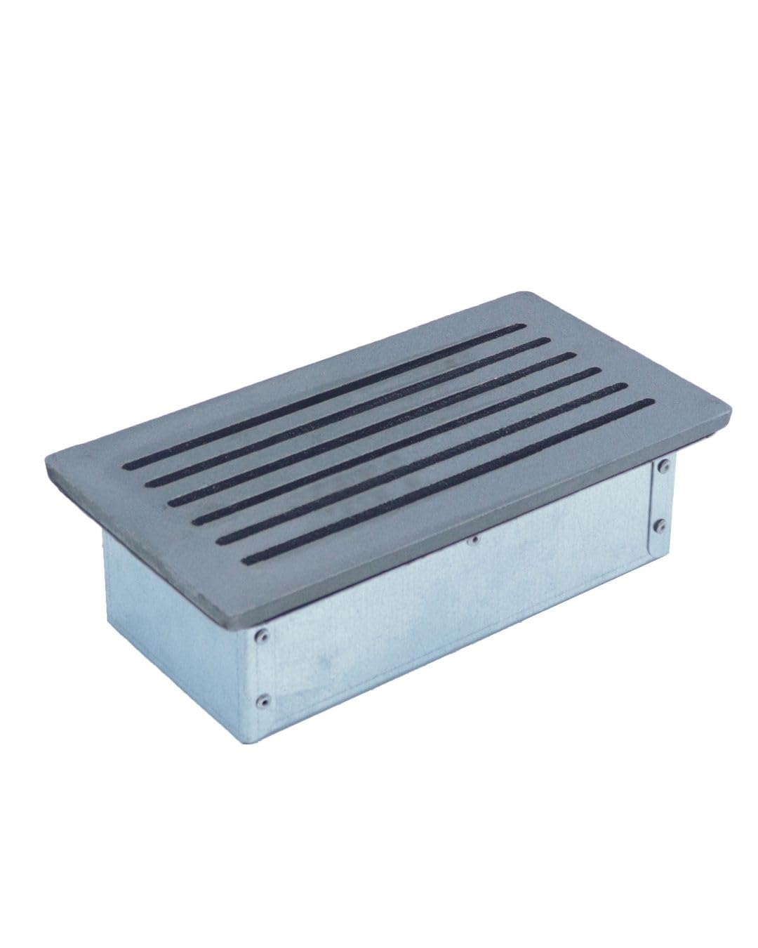 Fonderia Bongiovanni | Griglia in Ghisa | Griglia per Camino | Stufa Pellet | Barbecue Fondello per Cenere | 30x16 cm Mod.L | con Cassetto Raccolta Cenere | Altezza 8 Cm | Accessori Camino
