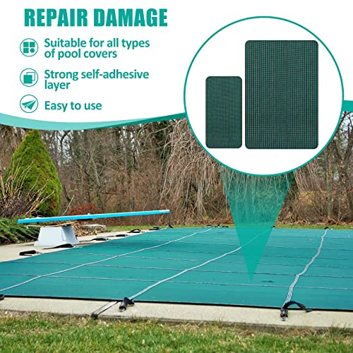 Amylove SSU-AMYLOVE-3421 6 Pcs Pool Safety Cover Patch Kit Swimming Pool Cover Patch Repair Kit Self Adhesive Mesh Pool Cover Patch Pool Cover Saver Patch thumb #5