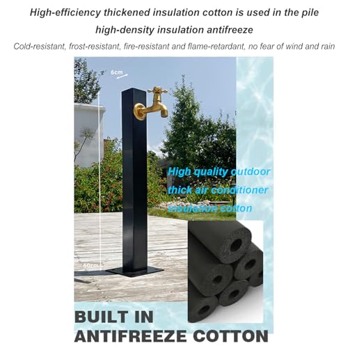 Columna de Agua para jardín Vertical de Acero Inoxidable 304, hidrante con Grifo para Exteriores Resistente a heladas, estación de Toma de Agua para riego Uso en Patios