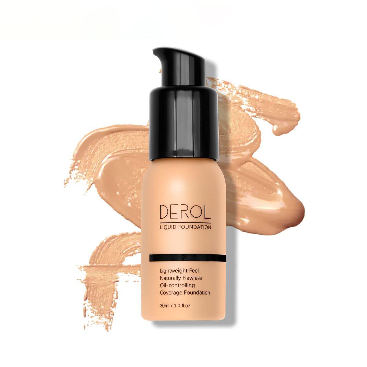 Liquid Foundation-Full Coverage Makeup Matte Waterproof Dewy Lightweight Feel Flawless Oil-Controlling Coverage Smooth Face Foundations 24 Hours Soft Nature Base Skin Tint(04# Wheaten)