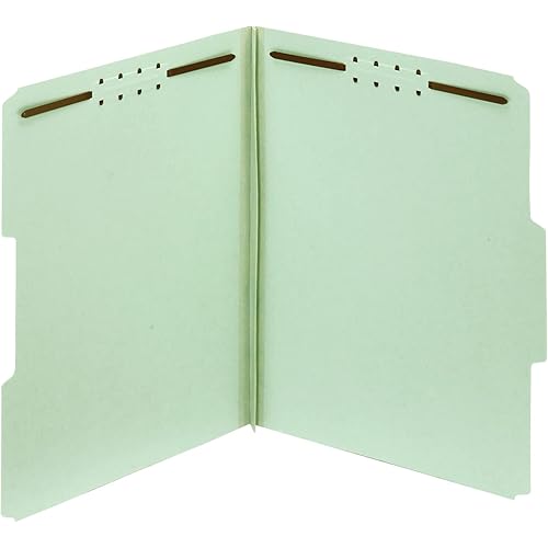 Office Depot® Brand Expanding Pressboard Folders With Fasteners, 1" Expansion, Letter Size, Green, Box Of 25
