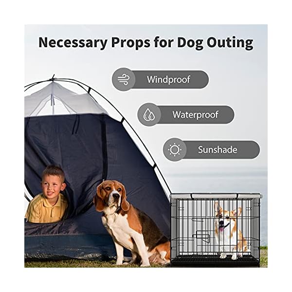 Pecopcock Dog Crate Cover-Durable Polyester Pet Kennel Cover-Waterproof Windproof Soundproof Privacy Dog Crate Cover(42 inch, Grey) Pecopcock Dog Crate Cover-Durable Polyester Pet Kennel Cover-Waterproof Windproof Soundproof Privacy Dog Crate Cover(42 inch, Grey)