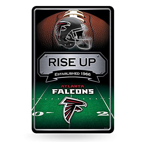 Rico Industries NFL Football Rico Industries Atlanta Falcons Large Metal Sign 11'' x 17'' Large Metal Home Décor Sign