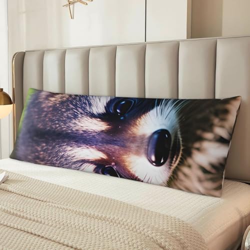 Housse de coussin raton laveur douce 50x137 avec fermeture éclair - 7