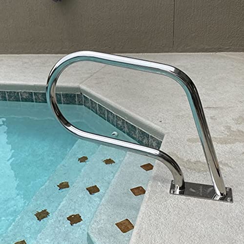 Barandal para piscina acero inoxidable 304 pulido 81x10.5x57 cm miniatura 1