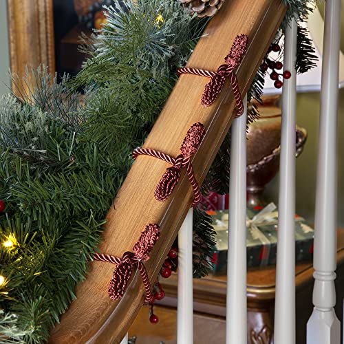 Haute Decor Decorative Garland Ties, 6 Pack, 20 Inches (Burgundy) - Hang Garland, Lights, And Decorations #TOP3