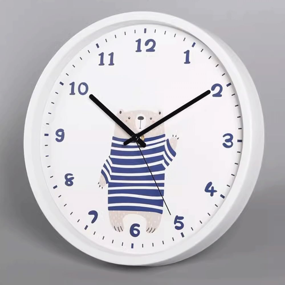 Tempo Orologio da parete con movimento silenzioso for soggiorno(Nero,10 inches)