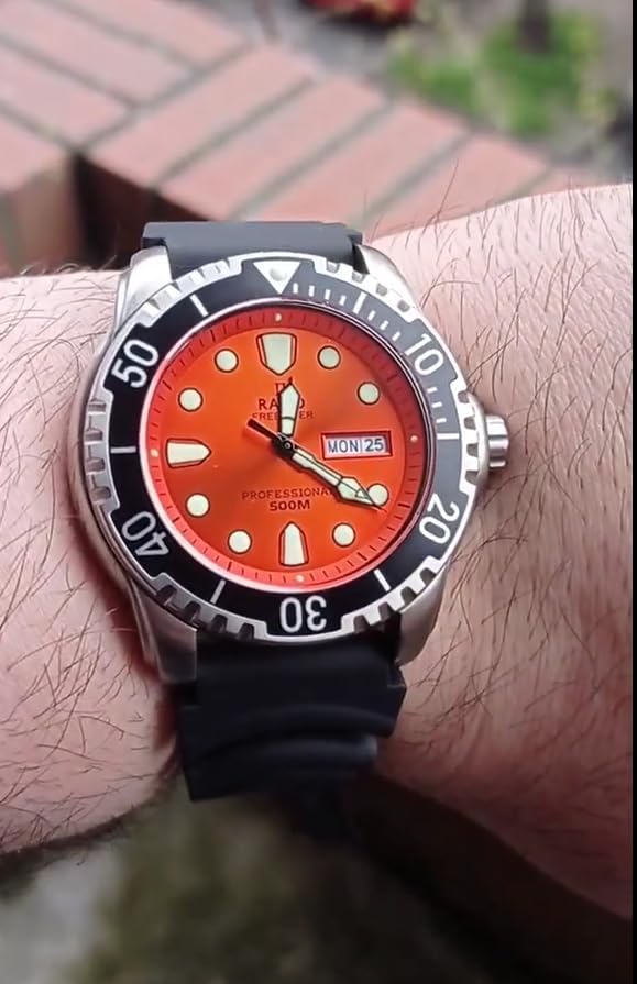 Miniatura 4 de RATIO FreeDiver Dive Watch Sapphire Crystal Quartz Movement PU Strap Diver Watch 500M Water Resistant Diving Watch for Men