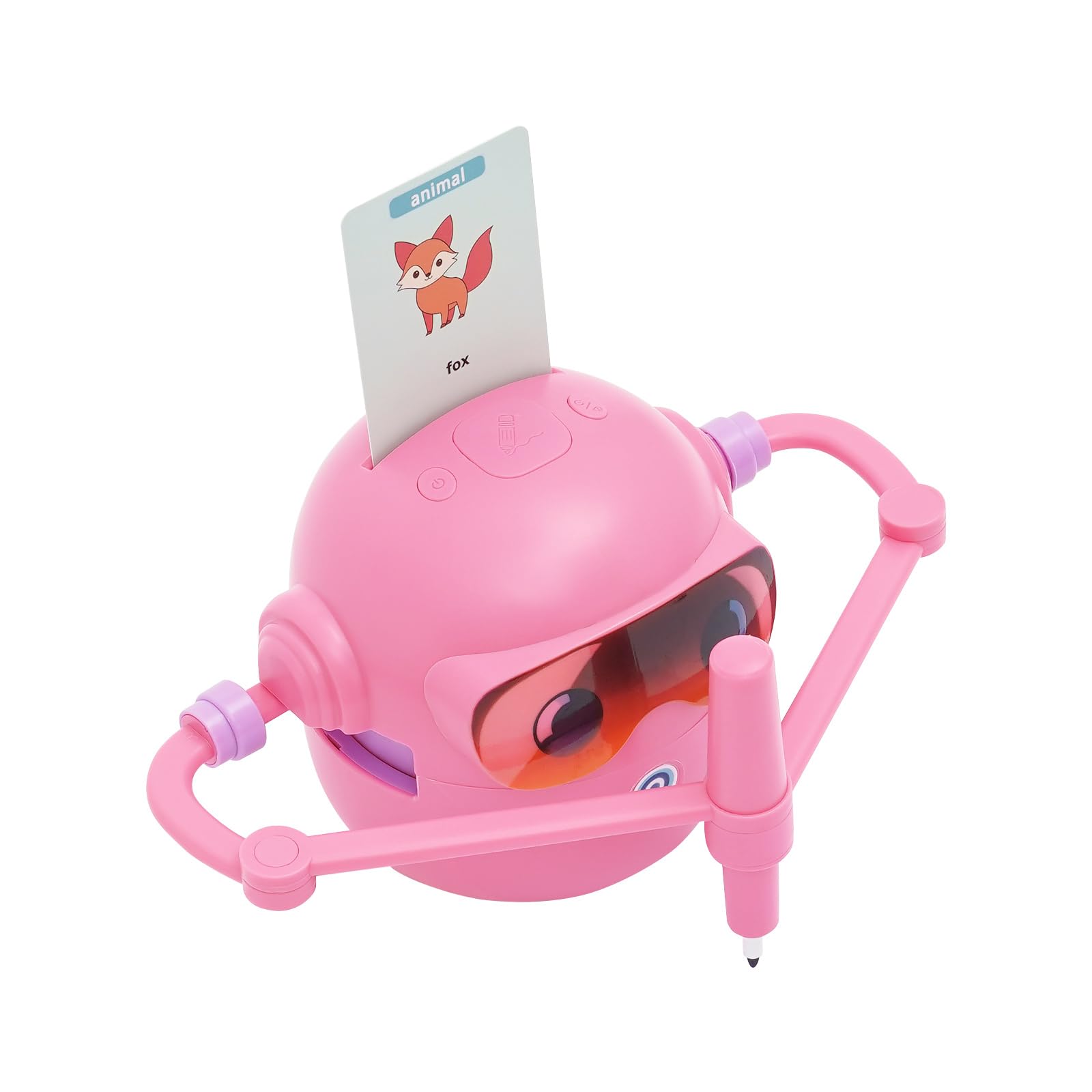Zeichenroboter Für Kinder, Lernspielzeug Zum Zeichnen | Mit 100 Karten & 12 Farbstiften, Automatische Zeichenfunktion, ABS-Material Rosa, Für Kinder Von 3 Bis 10 Jahren