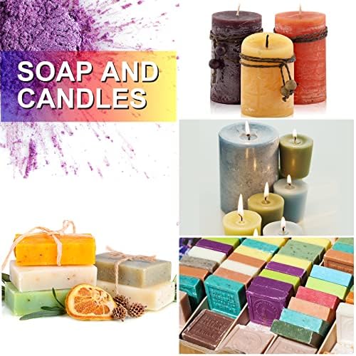 Mica Powder 28 Colours Natural Mica Powder Dye for Epoxy Resin,Soap Making,Candle,Eye Shadow,Nail Polish, Lip Gloss,Blush,Cosmetics,Slime,Bath Bomb,Bonus Spoon,Gold foil Flakes, with Brushes-5g