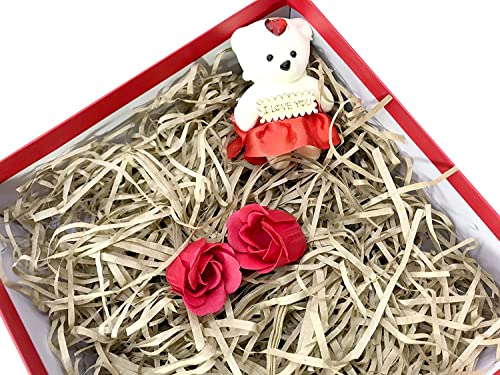 Image of Eco Sarras Confitti Shredded Paper Crinkle Grass Strips for Gift Tray Hamper Packaging, Box Filler, Basket Filler, Christmas Festival Decoration Paper (250 GM, Kraft Brown)