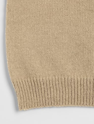 Image of ZAFUL Women's Cropped Sweater V-Neck Long Sleeve Pullover Jumper Knit Top | Crop Length, Ribbed Knit, Double V design, White sweater, Raglan sleeves, lantern sleeve, Fall & Winter, Loose fit, Oversized