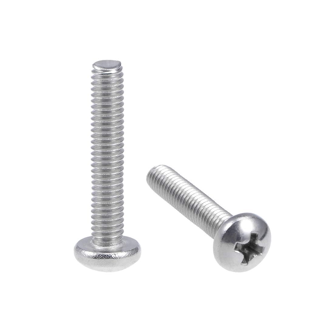 TOP-VIGOR 30Pcs Cross Pan Head Machine Screws, M4x22mm Phillips Round Head Screws Bolts for Machinery Furniture, Car