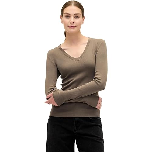 GAP Womens Long Sleeve V-Neck Knit Top