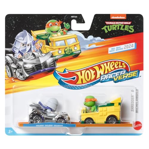 Hot Wheels Racer Verse Shredder & Michelangelo miniatura 1