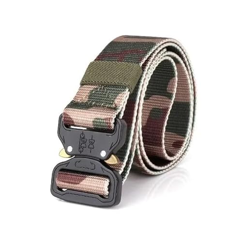 Cinto Táttico Militar Com Fivela Em Metal de Engate Rápido Tipo Fastem Youtek (Camuflado Marrom)