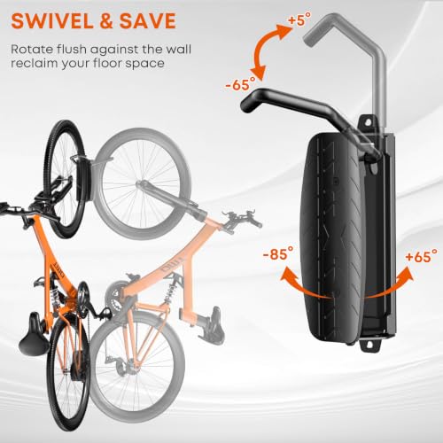 2-Pack Putorsen Swivel Bike Wall Mount (up to 77-lbs) - image 6
