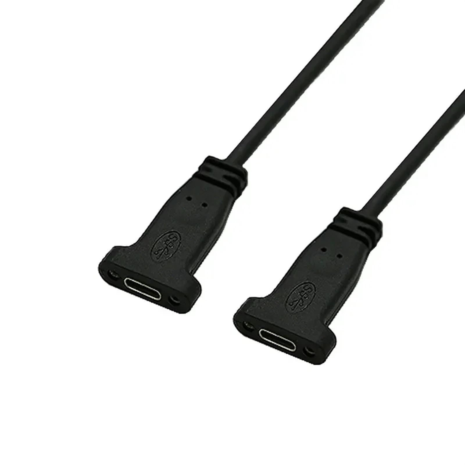 Cable extendido tipo C macho a macho USB3.1 tipo C5A con bloqueo de tornillo Cable de datos de carga de cámara industrial