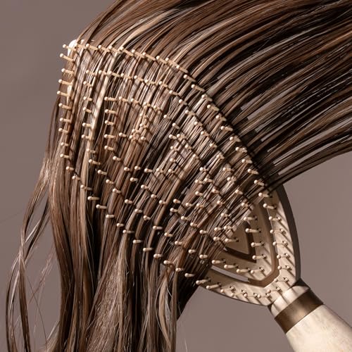 Image of EcoTools Fine Hair Detangler, For Wet Or Dry Hair, Gentle Smoothing Hairbrush For Thin, Delicate Or Color-Treated Types, Flexible Bristles, Bamboo Handle, Vegan & Cruelty-Free, 1 Count