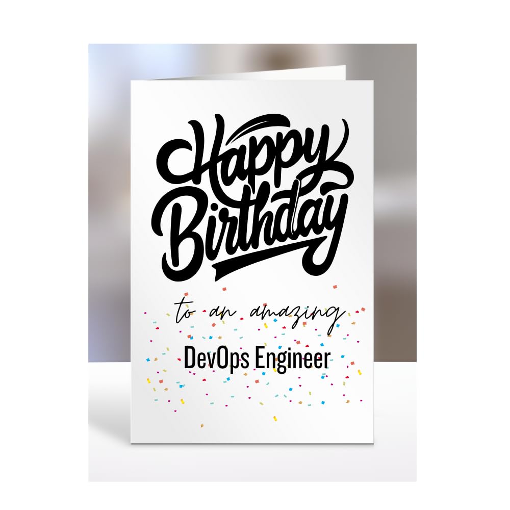 Card for DevOps Engineer, Happy Birthday Gifts for Men or Women, Him, Her, Presents for Christmas, Appreciation, To an amazing, A5-167a_93 โ image 1