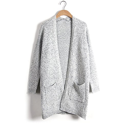 Moorui Donne Maglione Cardigan Lungo Maglia