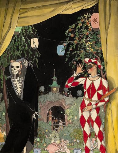 Lienzo impreso Arlecchino e la morte Konstantin Somov decoracion pared 60x90