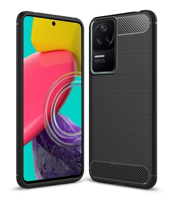Image of Hybrid Carbon Fiber Back Case for Poco F4 5G (Black)