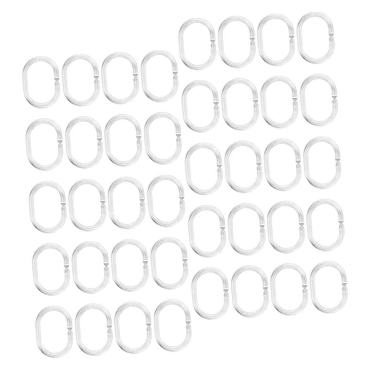 MAGICLULU 192 Pezzi Anello per Appendere della Doccia Decoro casa accessoribagno Ganci Trasparenti per Tende grucce Ganci per Tende Forniture per Tende da Bagno