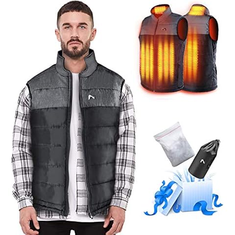 Chaleco Térmico Electrico AFUNSO para Hombre y Mujer con Calentador de Cuello Cover