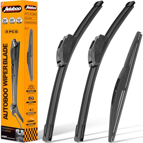 AUTOBOO 26+20 Windshield Wipers Blades Replacement for Jeep Grand Cherokee L 2022 2023 2024 2025 with 10 Inch Rear Wiper Blade -Original Factory Quality (Pack of 3)