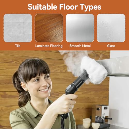 6 Stück Dampfreiniger Mikrofaser überzug, 19×8.5cm Dampfreiniger Ersatzbezug