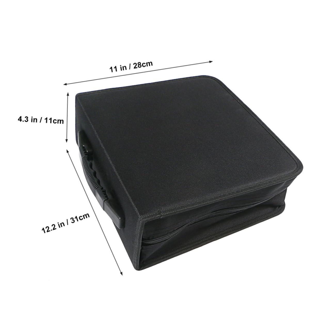 Custodia Organizer per CD Dvd con Zip Capacità Dischi Pagine Portadischi per Viaggio e Casa Protezione Sicura e Facile da Trasportare