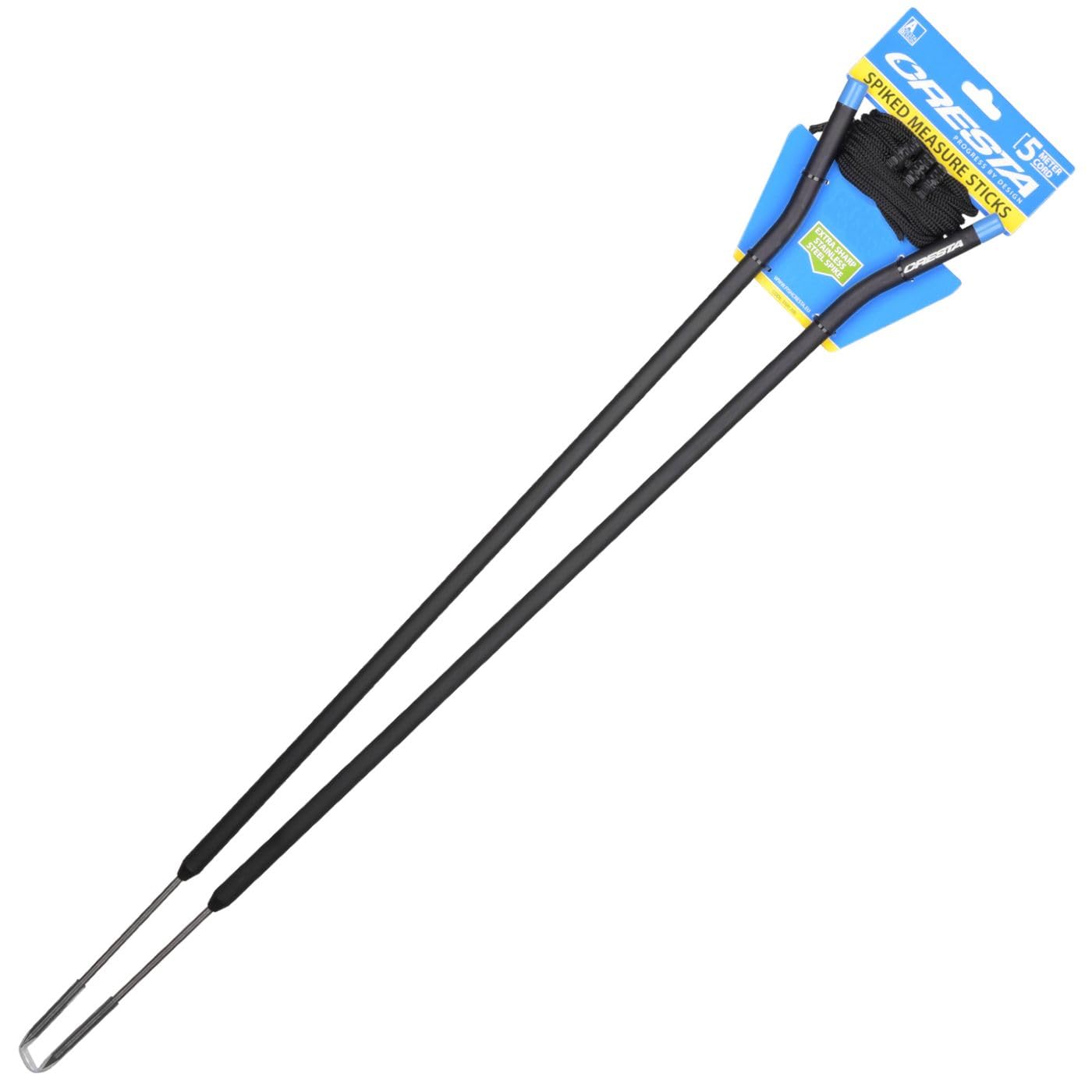 Cresta Spiked Measure Sticks – 2 varillas de medición + 5 m de cuerda para alimentador, medidor de distancia para pesca alimentadora, varillas para medir la cuerda de alimentación