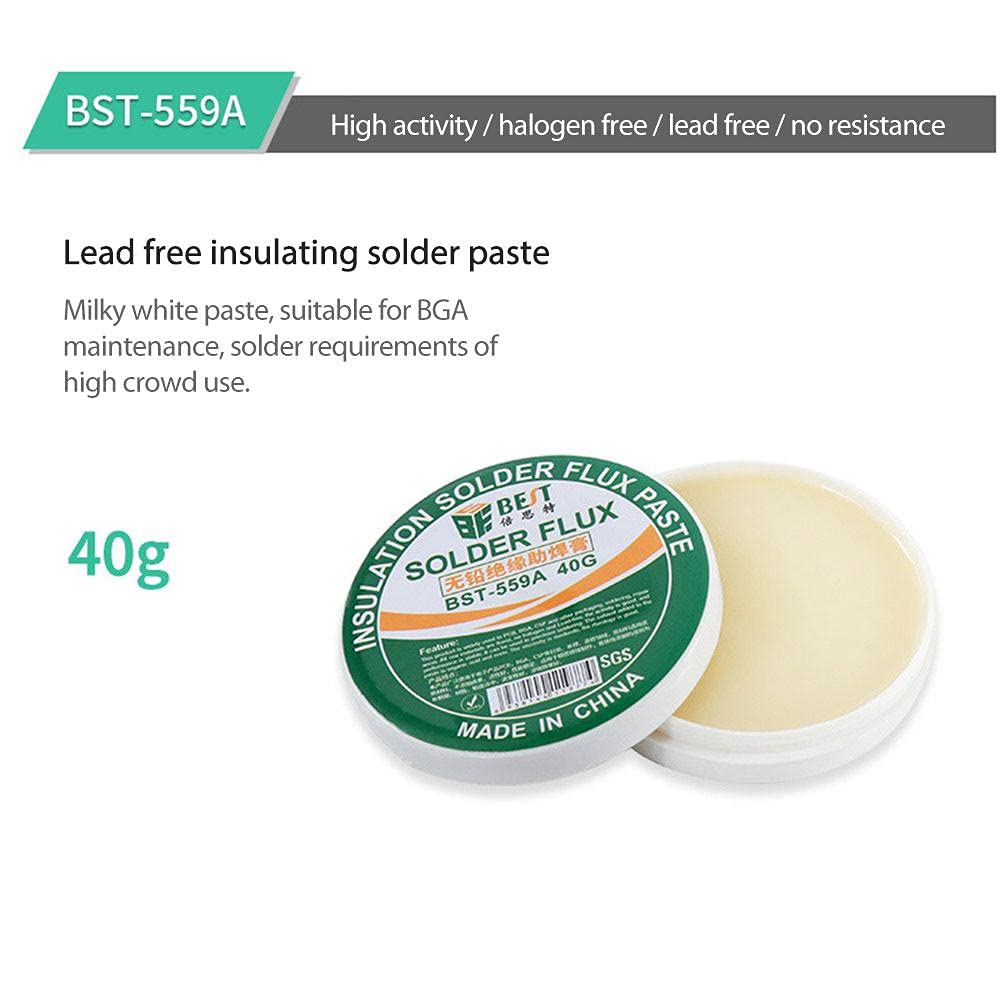 Pasta Saldante Forte Senza Piombo - Flux In Crema 40g Per Riparazione PCB, BGA, SMD E Cellulari - Foto 11