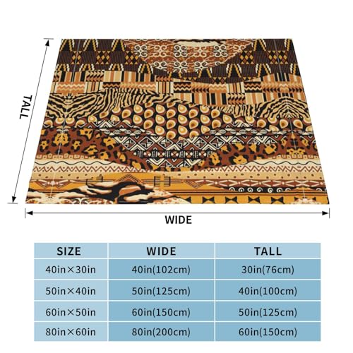 Couverture style africain en flanelle douce pour canapé et lit
