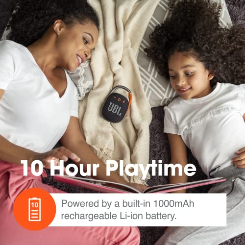 JBL Clip 4, verde – Alto-falante portátil Bluetooth 5.1 – Até 10 horas de reprodução – à prova d'água e resistente a poeira – Inclui alto-falante com cancelamento de ruído e... glide