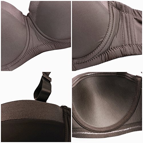 Image of Women's Strapless Bra B /C /D /DD /DDD /G 1 /2 Cup Seamless Plus Size Balconette Bra H059